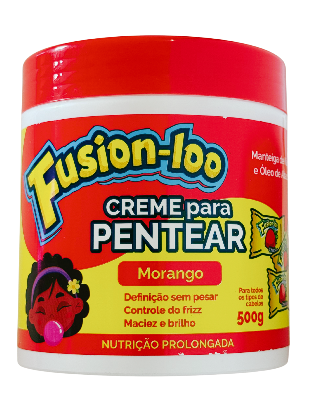 Creme Para Pentear Sabores Chiclete de Morango, Uva, Tutti Frutti, Fusion-Loo - A Maçã - Angela