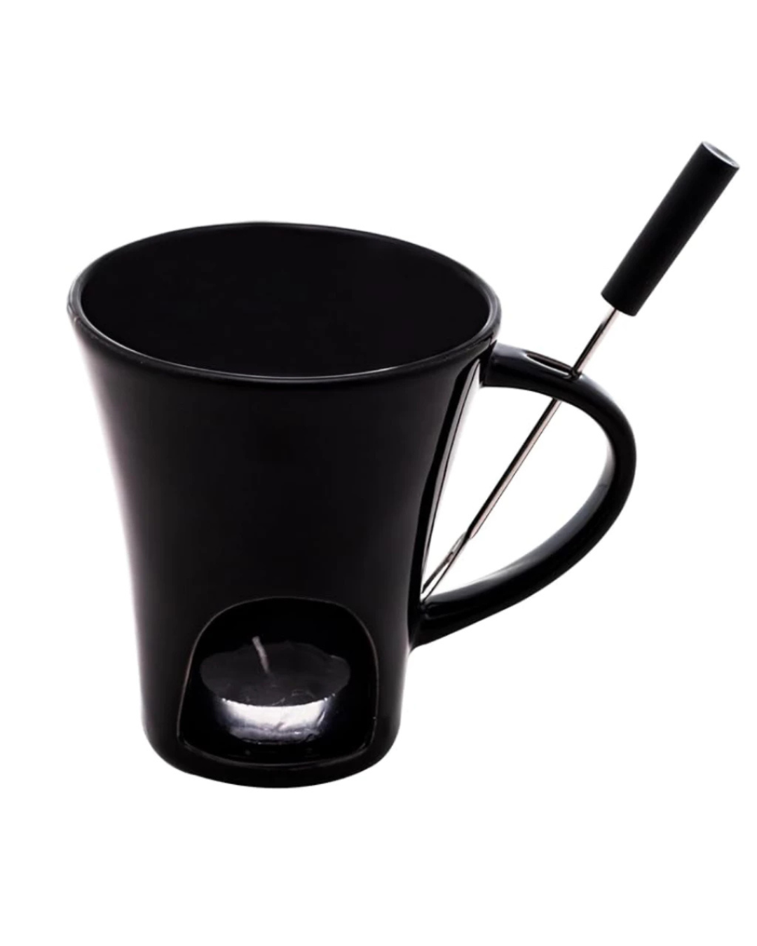 Caneca Para Derreter Chocolate | 400ml | Com garfo e 1 Vela incluida