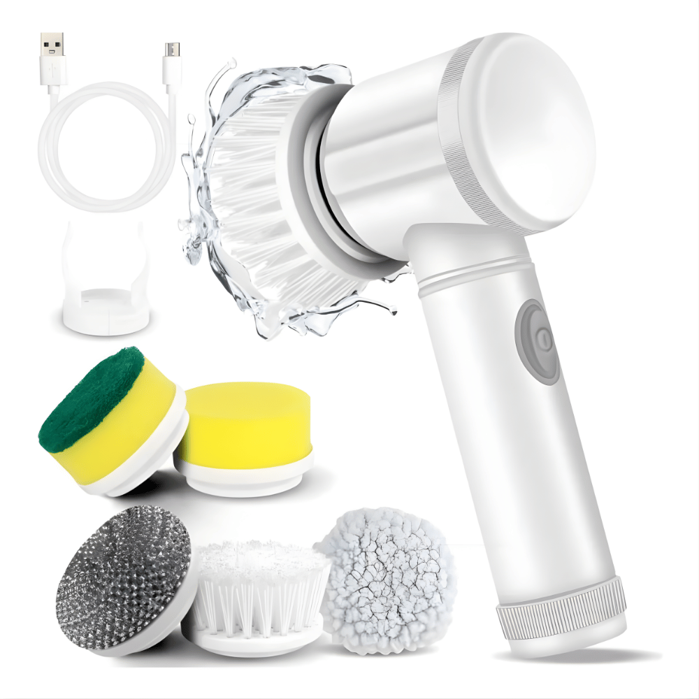 Escova Elétrica de Limpeza Sem Fio - Limpador Multiuso!