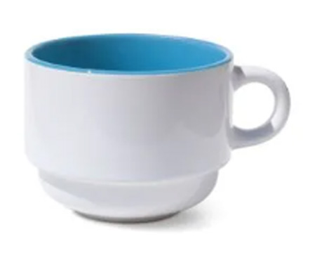 Xícara 200ml com interior colorido - cerâmica