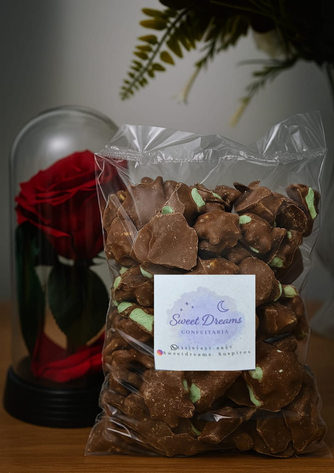 Suspiro Banhado no Chocolate ao Leite