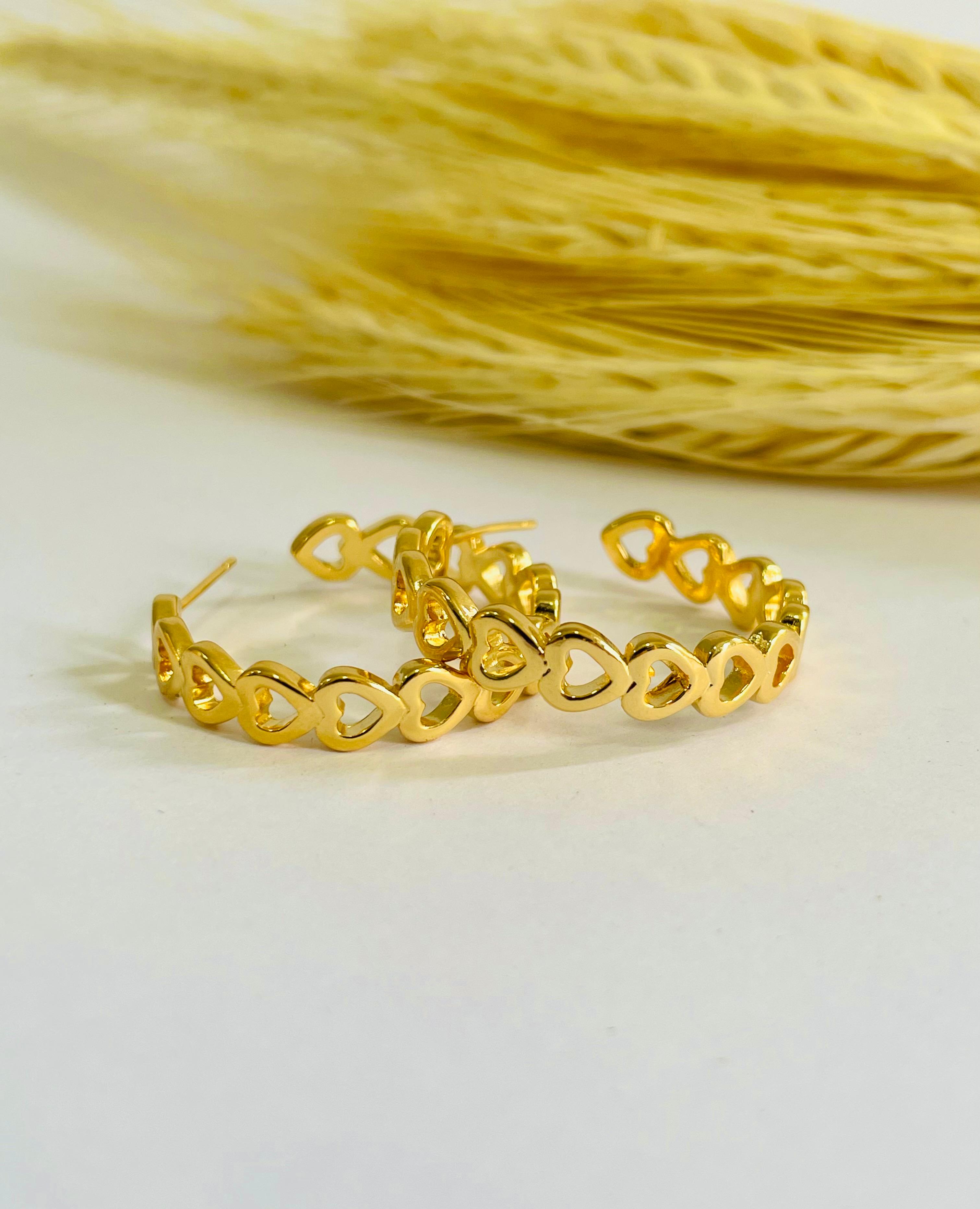 Argola Corações Vazados