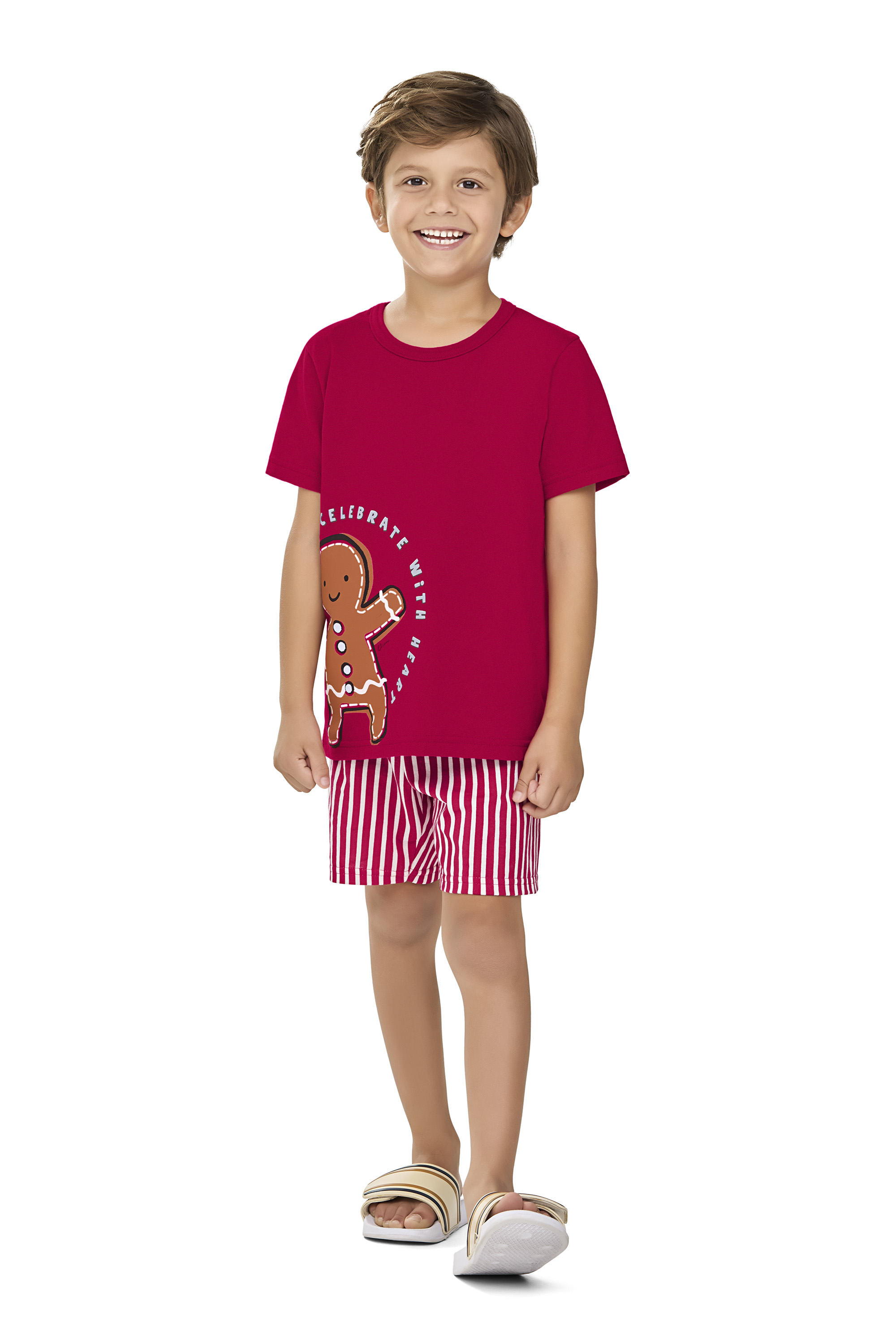 Pijama Infantil Menino Especial Natal Elian Vermelho