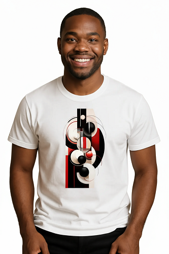 Camiseta Tradicional, Gola Redonda, Casual com Estampa Moderno