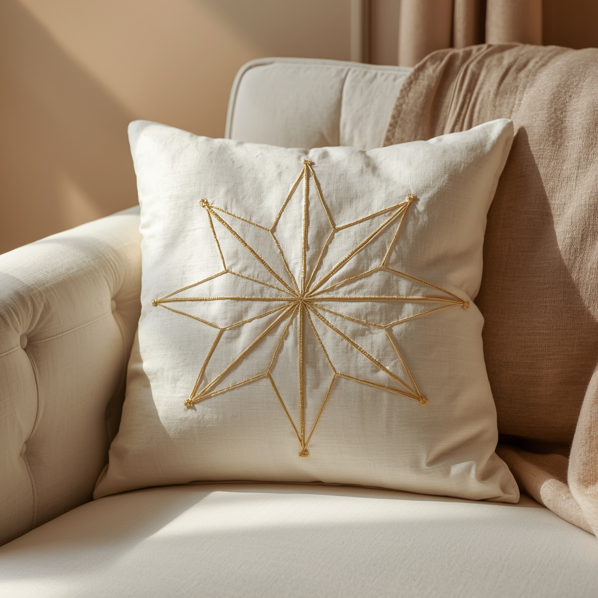 Almofada Neve Dourada OFF 50x50