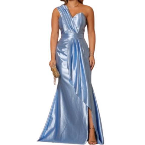 Vestido Longo Envelope Decote V Babado