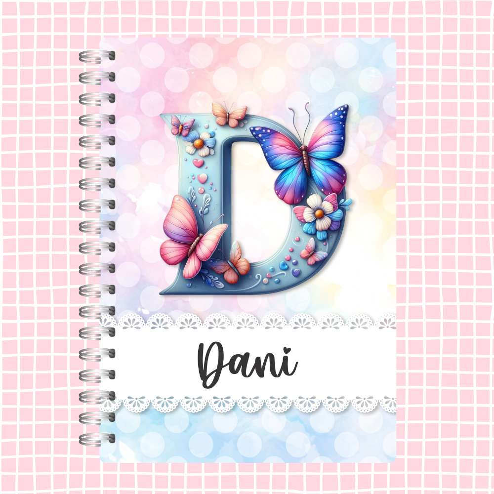 Mini Caderno de anotações A6 - Personalizado Alfabeto