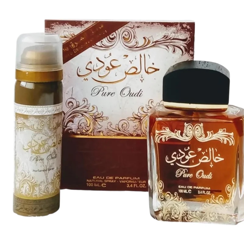 KIT LATTAFA PURE OUDI EDP + DEO SPRAY