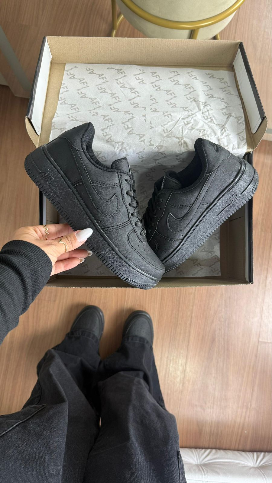 Nike Air Force Style All Black