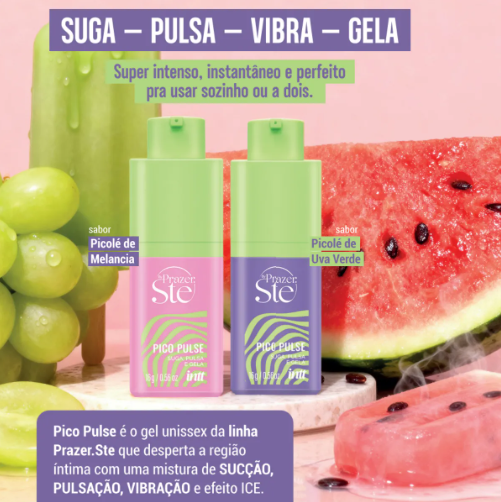 PICO PULSE SUGADOR GEL QUE SUGA, VIBRA E PULSA