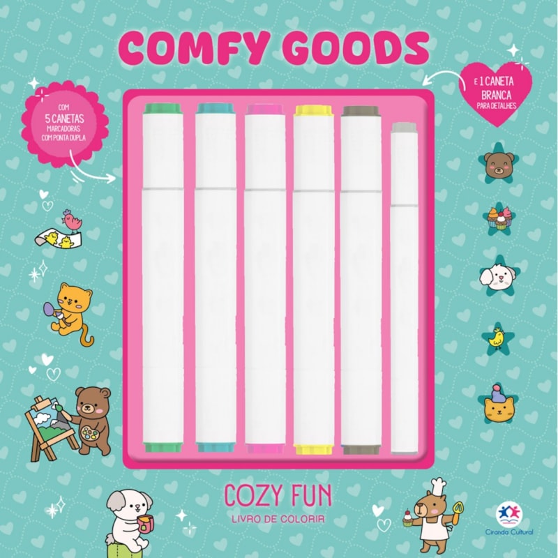 Cozy fun - Livro de colorir com marcadores