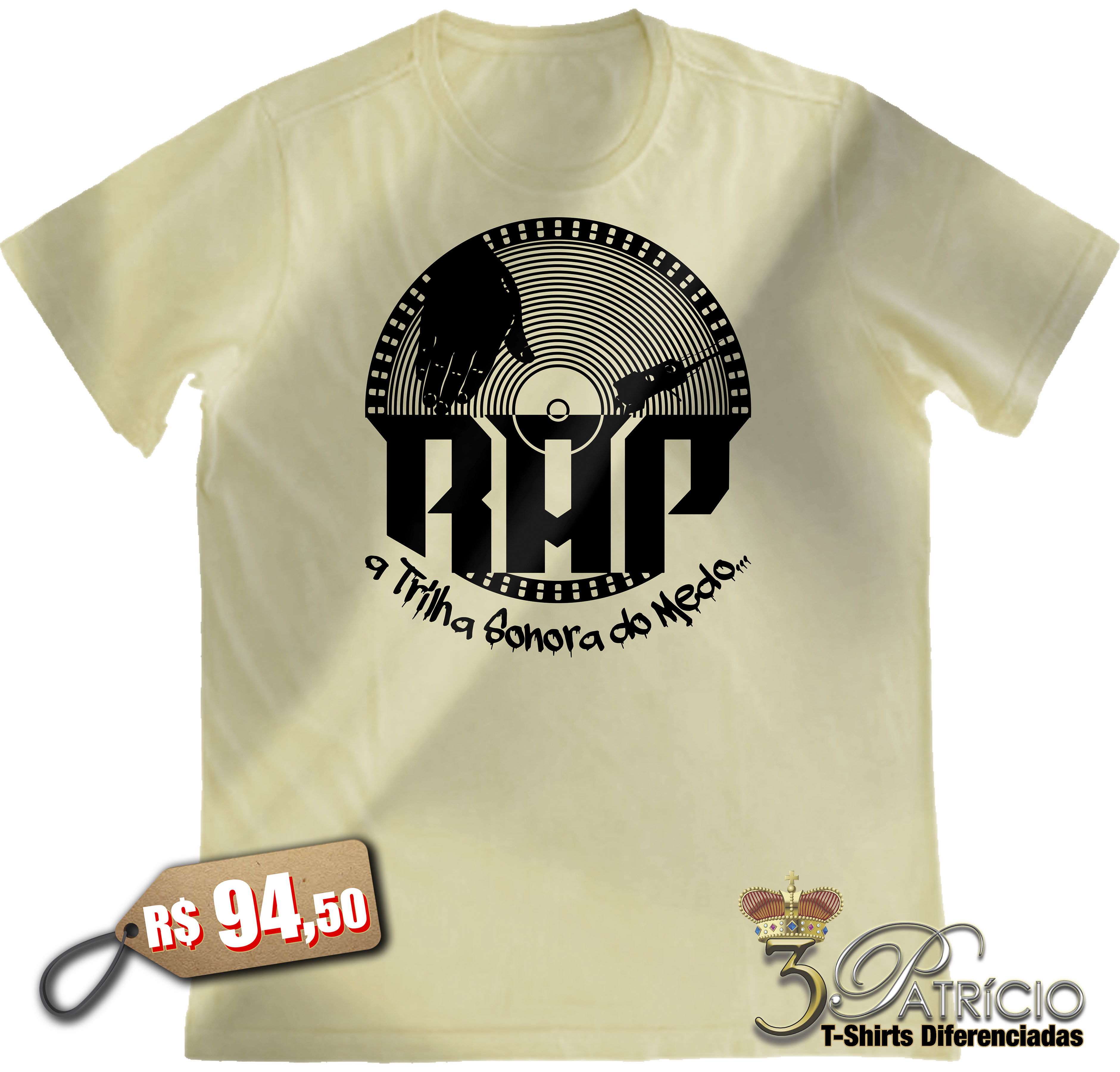 Camiseta RAP é o Som em 100% Algodão Premium Estonado