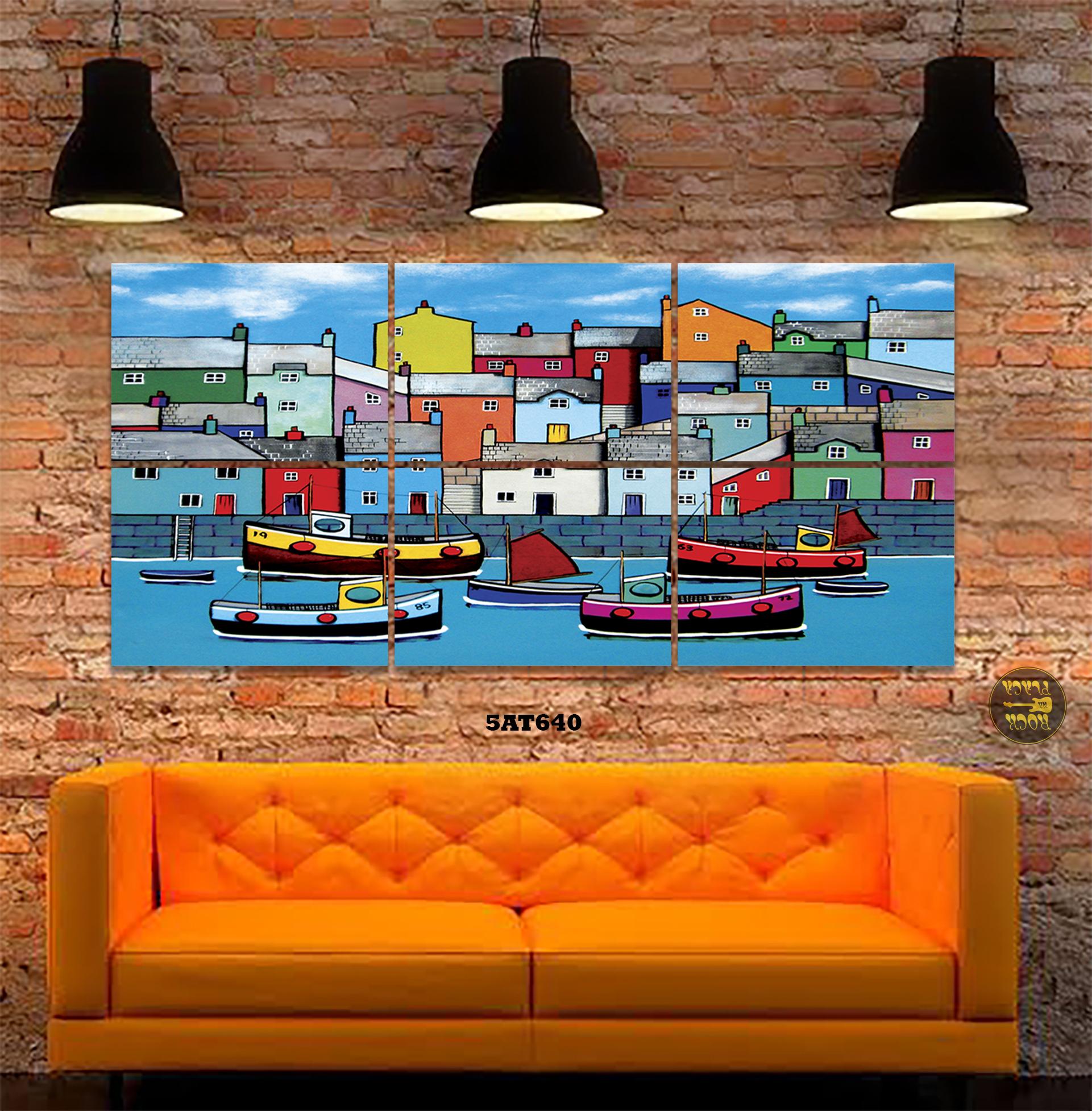 Quadro Decorativo Barcos Pintura Contemporâea  Ref.1