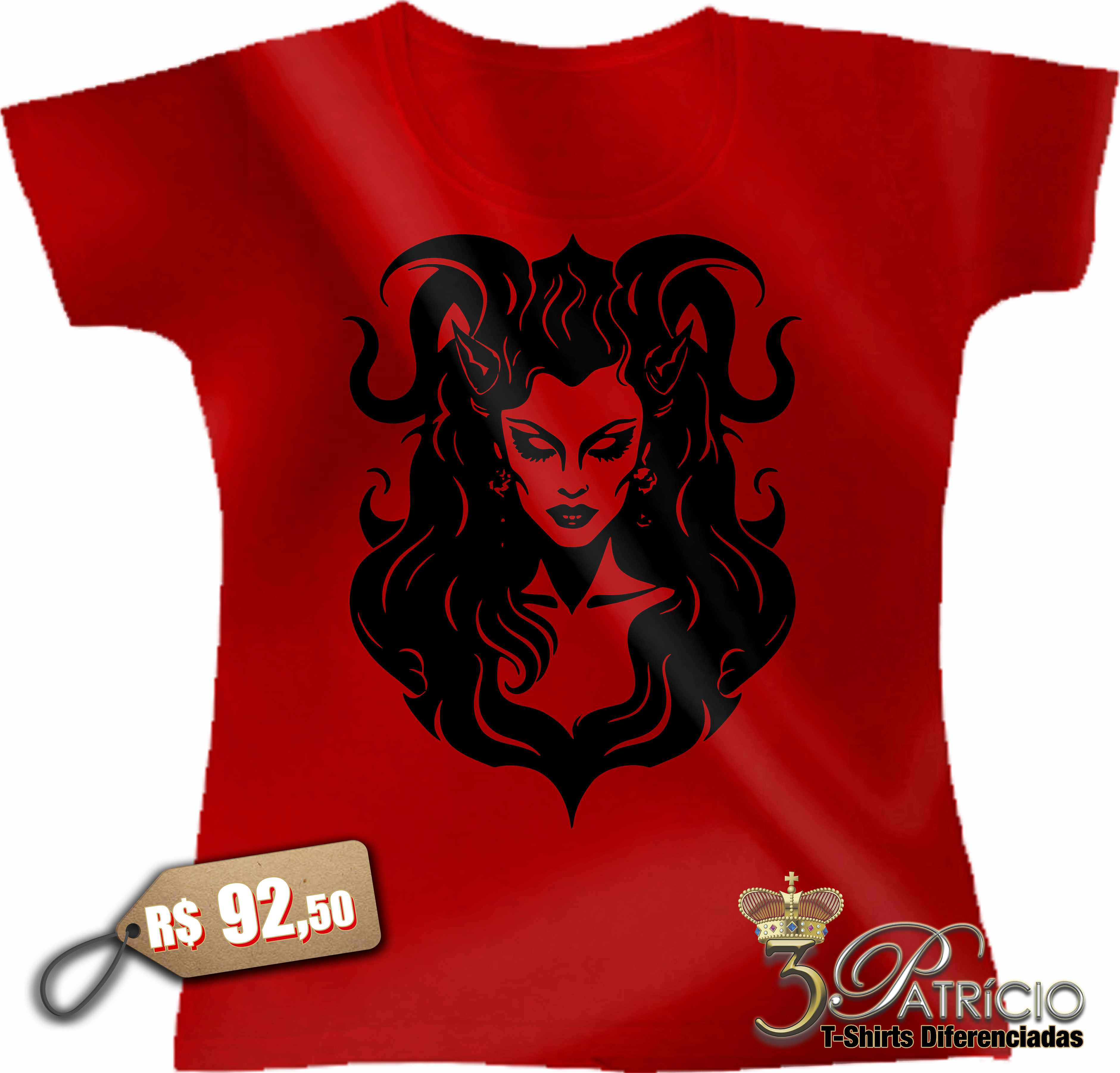Baby Look Lilith em 100% Algodão Premium Estonado