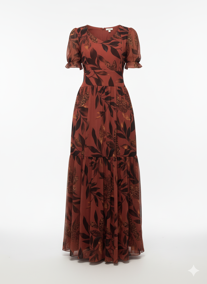 Vestido Floral Longo