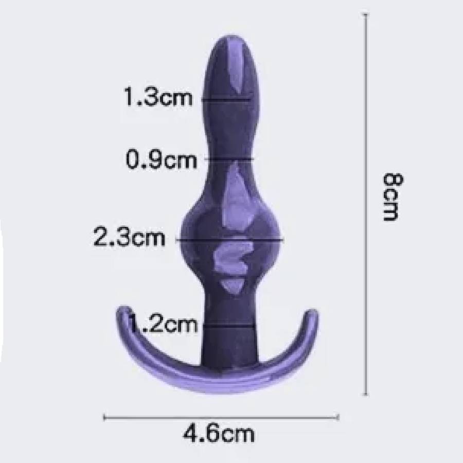 Plug anal Super Mini de silicone - 8 X 2,3 cm