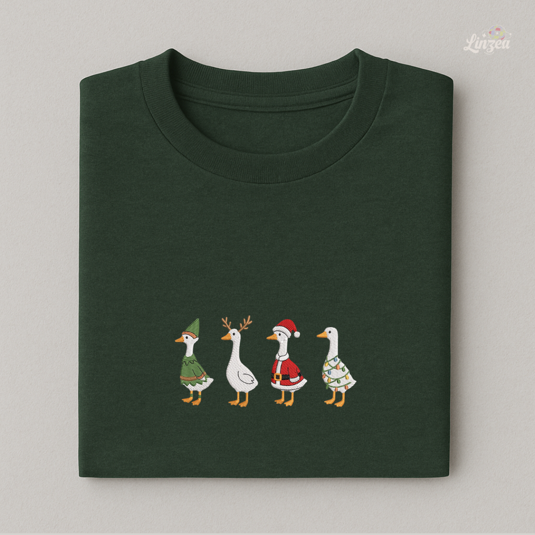 Camiseta Patinho Especial de Natal