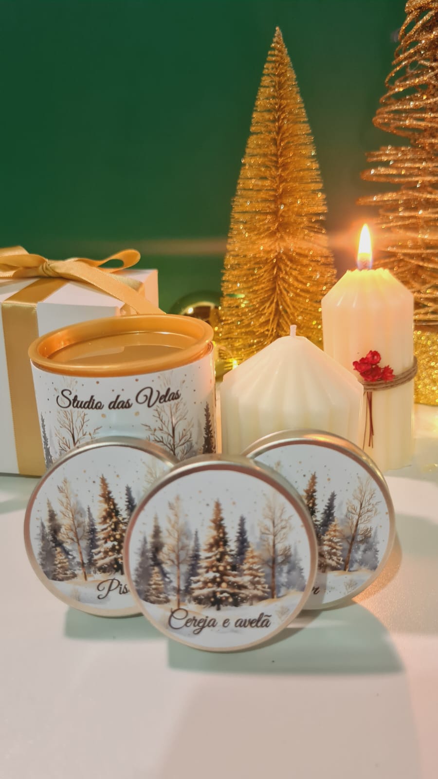 Tubo lata com 3 velas na latinha 20gr