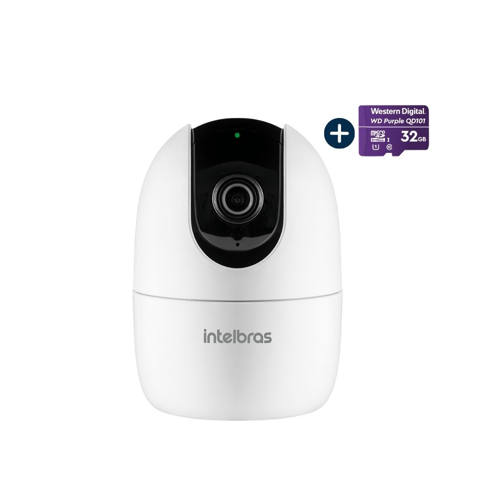 Câmera Wifi Inteligente iM4 3MP 360° Full Hd Intelbras + Cartão 32GB Brinde