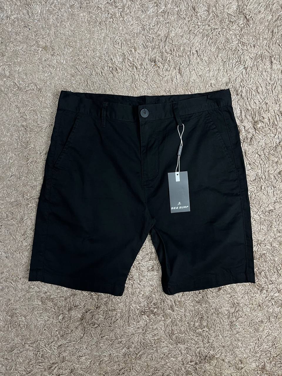 BERMUDA SARJA CASUAL PRETA