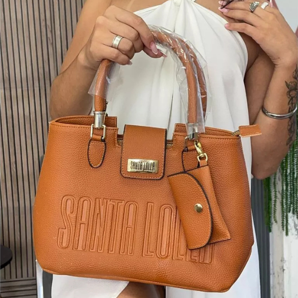 Bolsa feminina transversal com alça removível