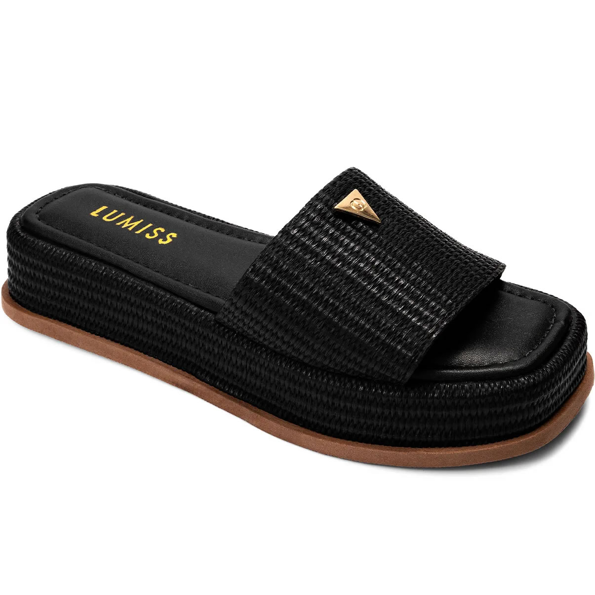 Tamanco Chinelo Feminino Flatform Confortável Juta