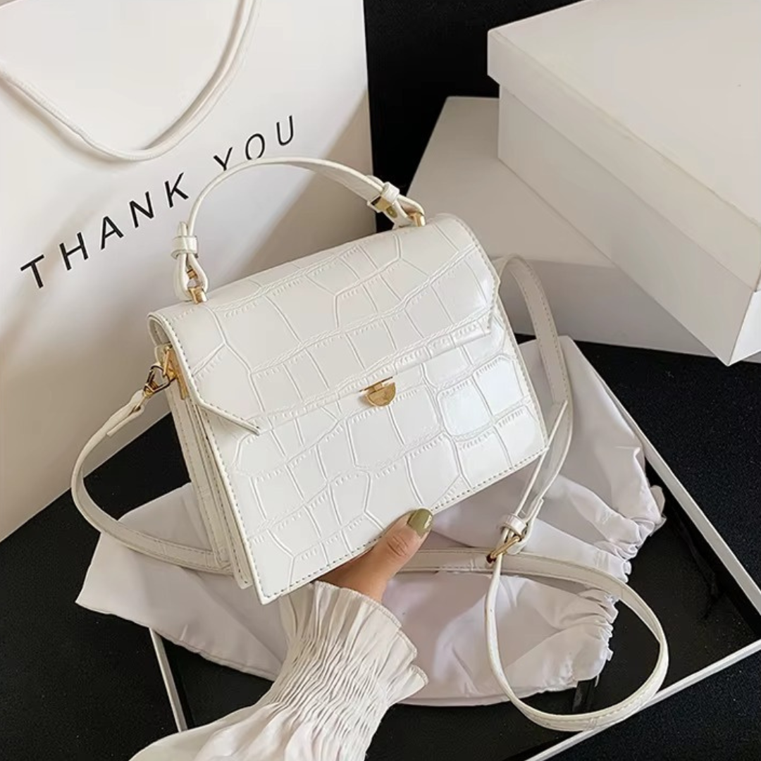 Bolsa Crossbody Texturizada com Alça | Branca