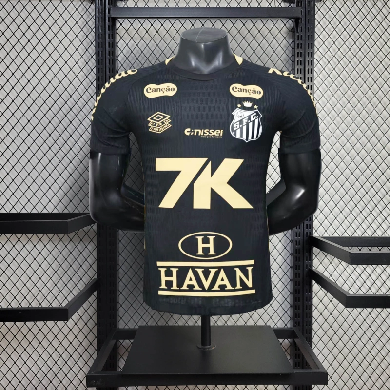 Camisa Santos Treino Preta Versão Jogador 2025