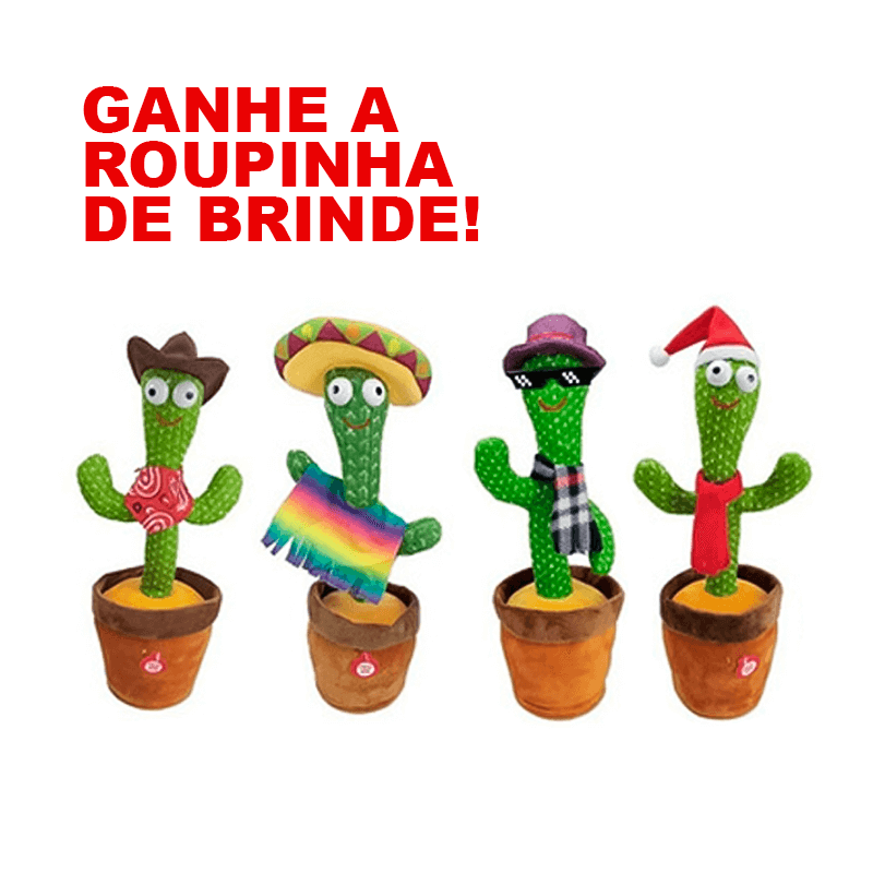 Cacto Dançante Falante [Grátis Roupa]