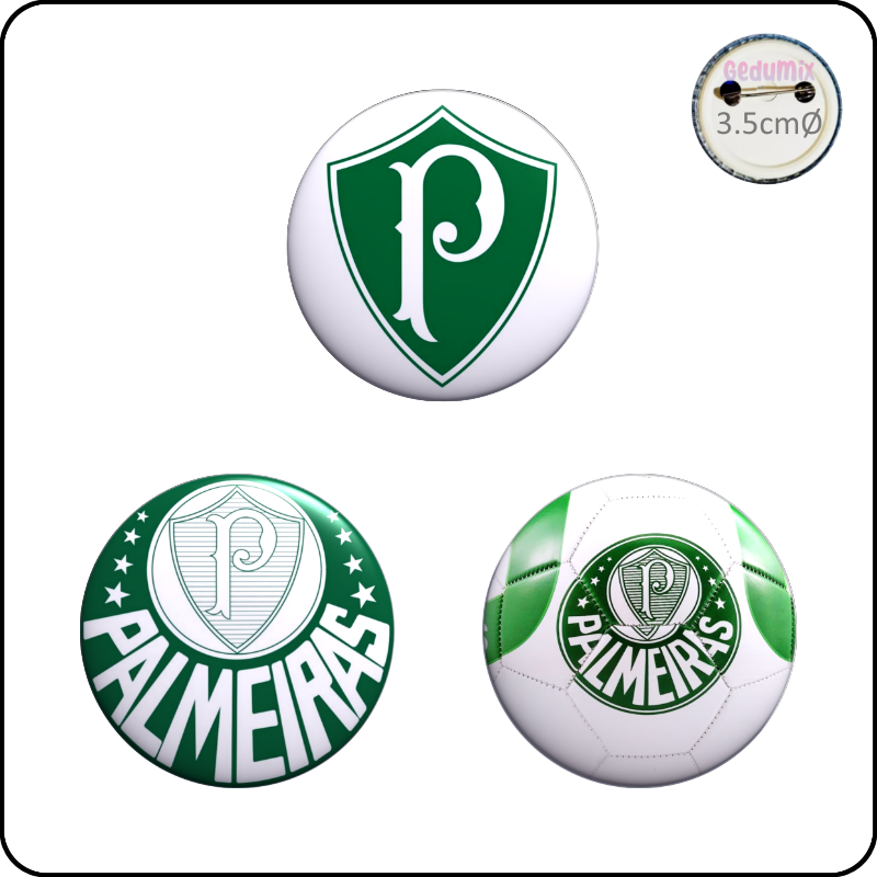 Botton GEDUMIX Time Paulista De Futebol PCP 1.0 - 3 Peças