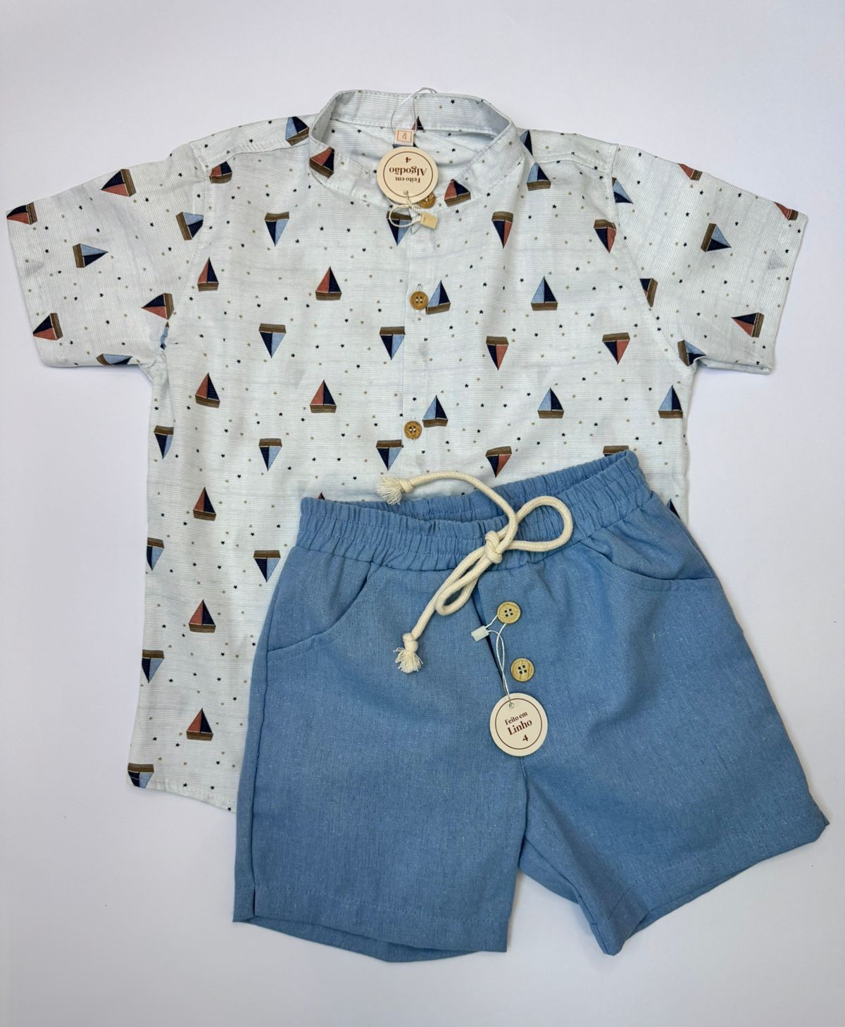 Conjunto barco azul bebê