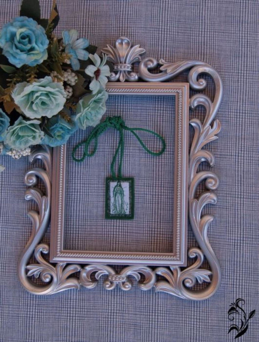 Kit 50 Escapulários Verde de Tecido