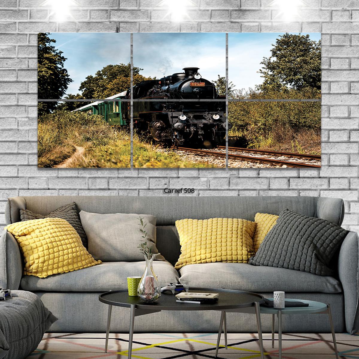 Quadro Mosaico Decorativo Trem Locomotiva  Ref.2