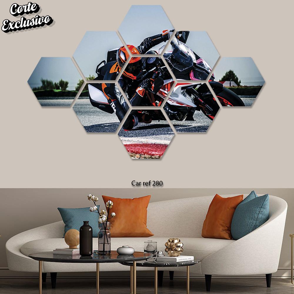 Quadro Mosaico Decorativo Moto Esportiva  Ref.7