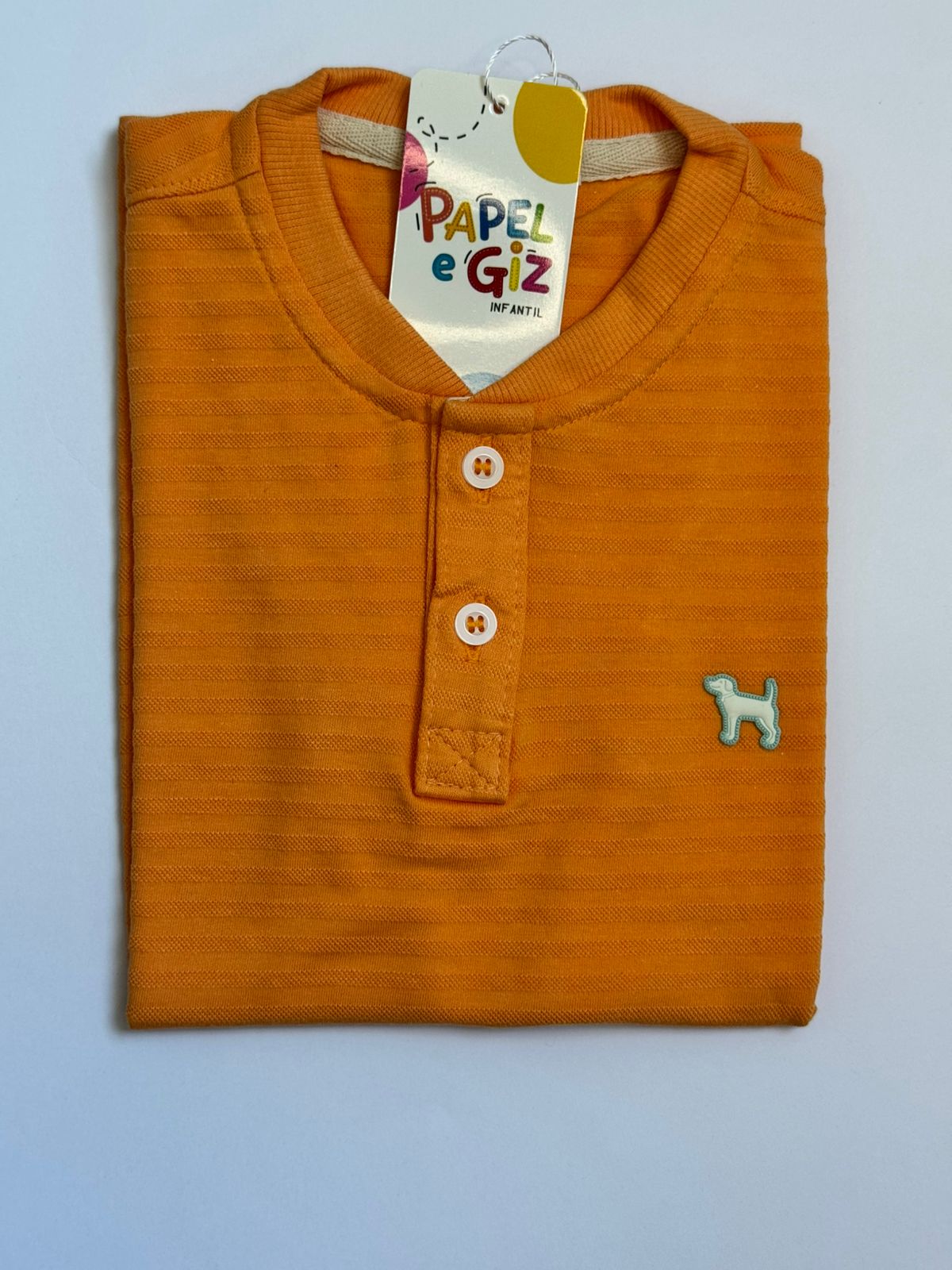 Camiseta gola padre laranja