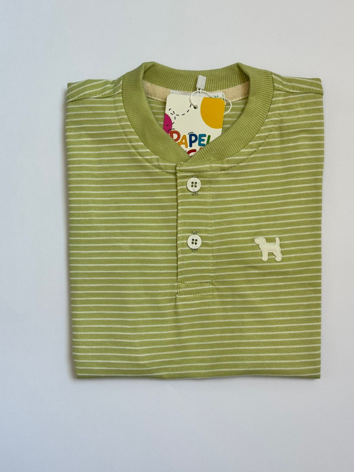 Camiseta naval verde menta