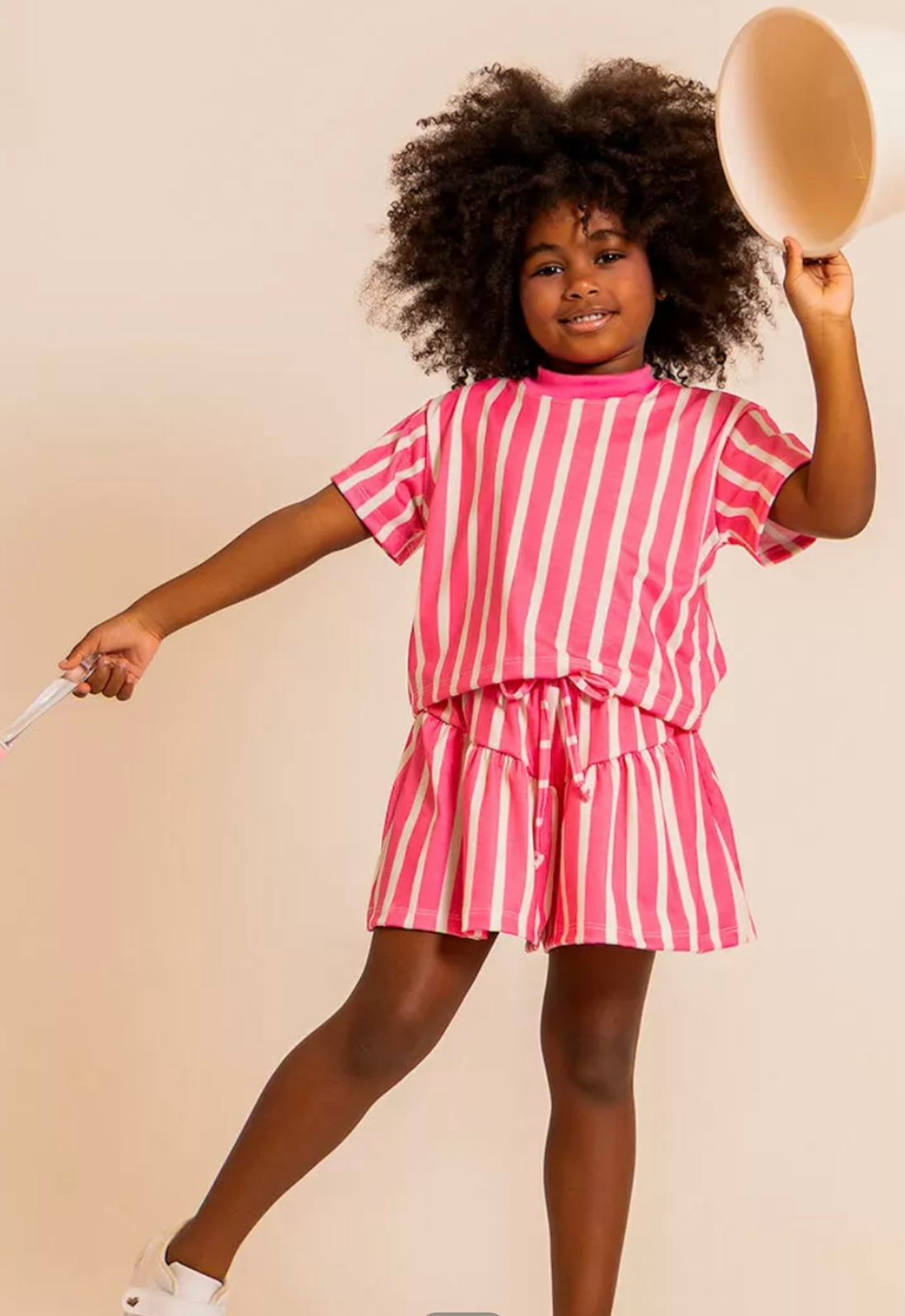 Conjunto listra rosa