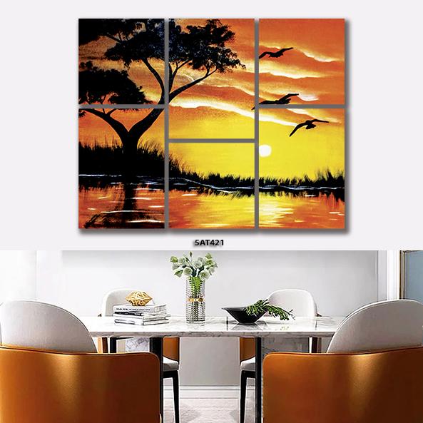 Quadro Mosaico Decorativo Árvores Paisagem  Ref.3