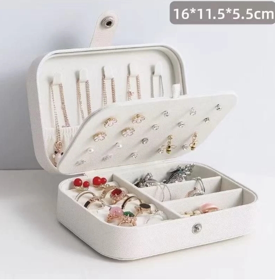 Porta joias Grande Organizadores Para Viagem Portátil Caixa de Armazenamento para colar, brincos, anéis, pulseira  4.9