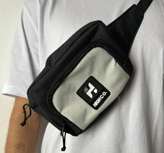 Shoulder Bag Transversal HIGH - Preto e Creme