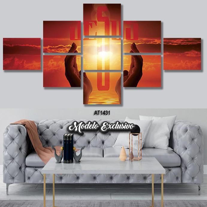 Quadro Mosaico Decorativo Religioso Cruz  Ref.1