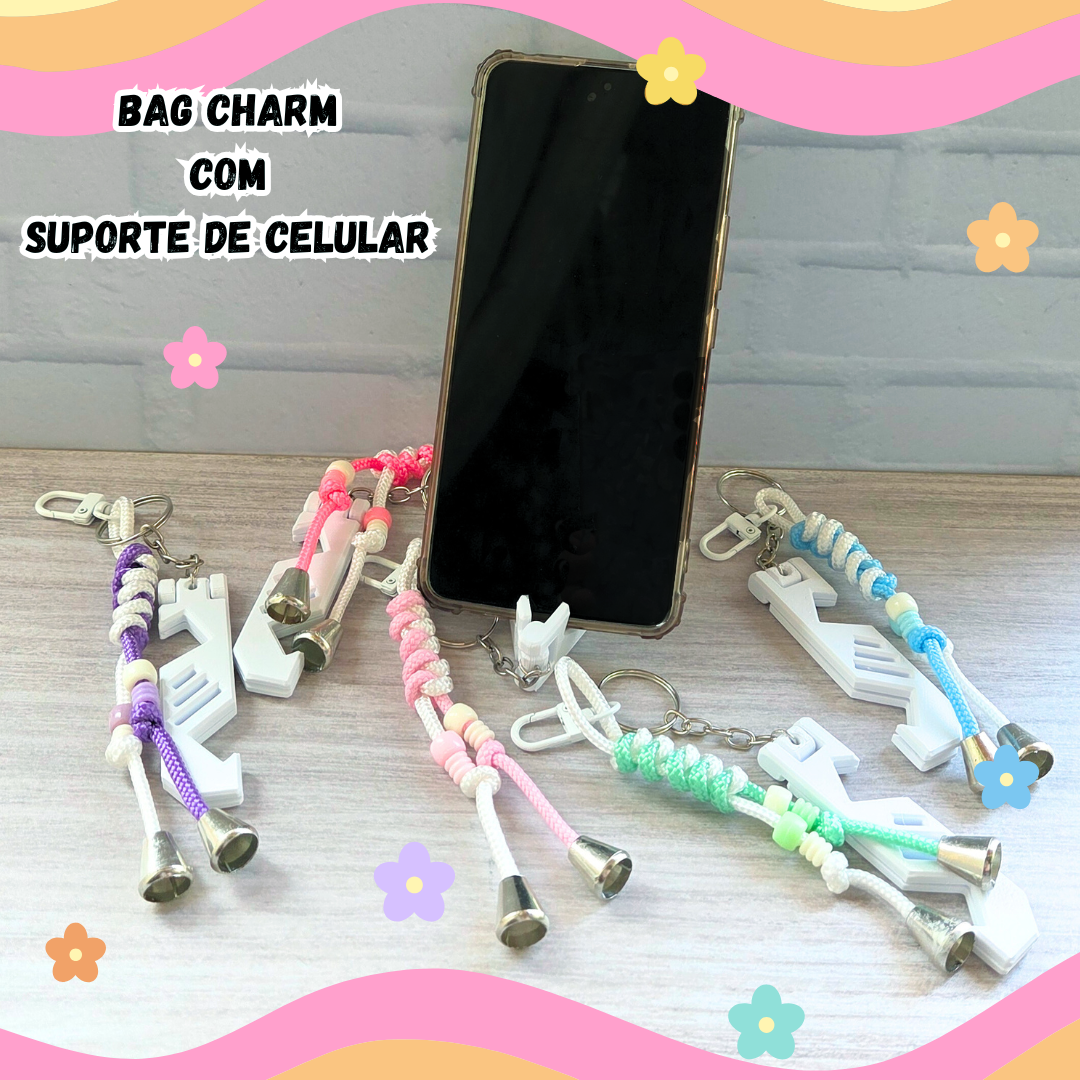Bag Charm com Suporte Para Celular