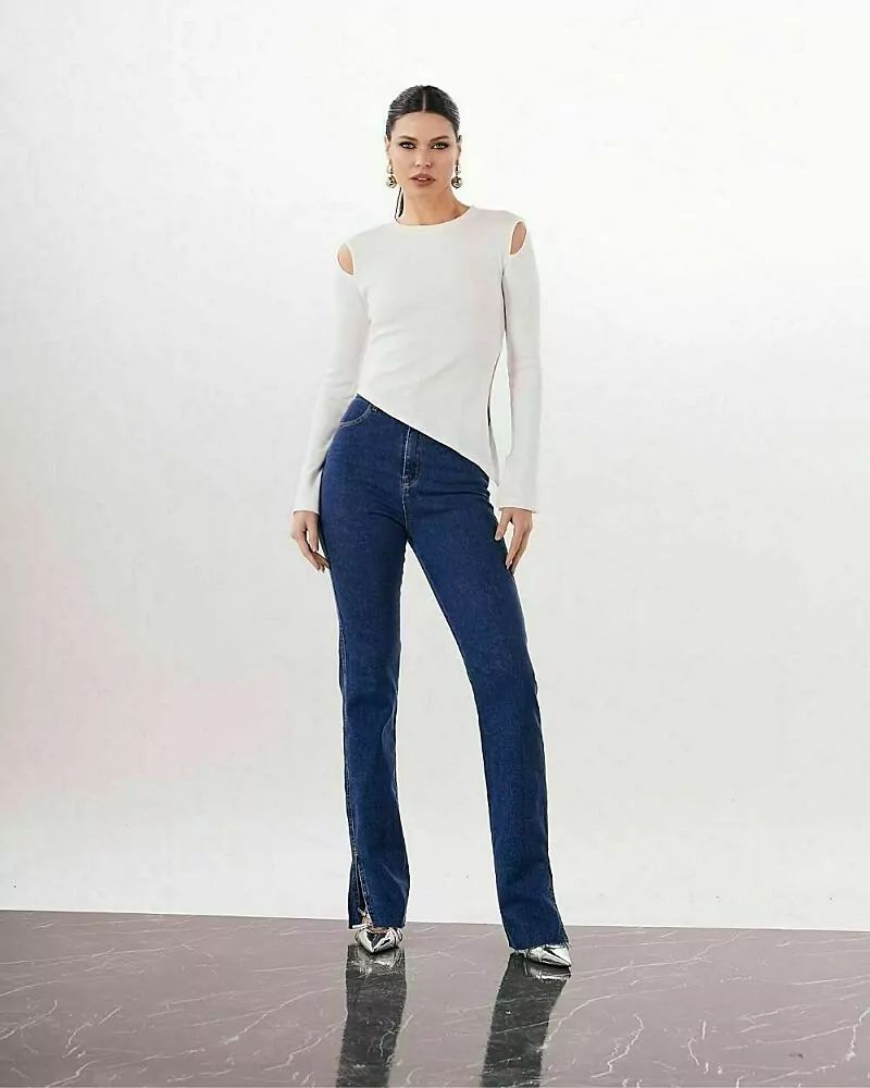 CALÇA BOOT CUT FENDA LATERAL