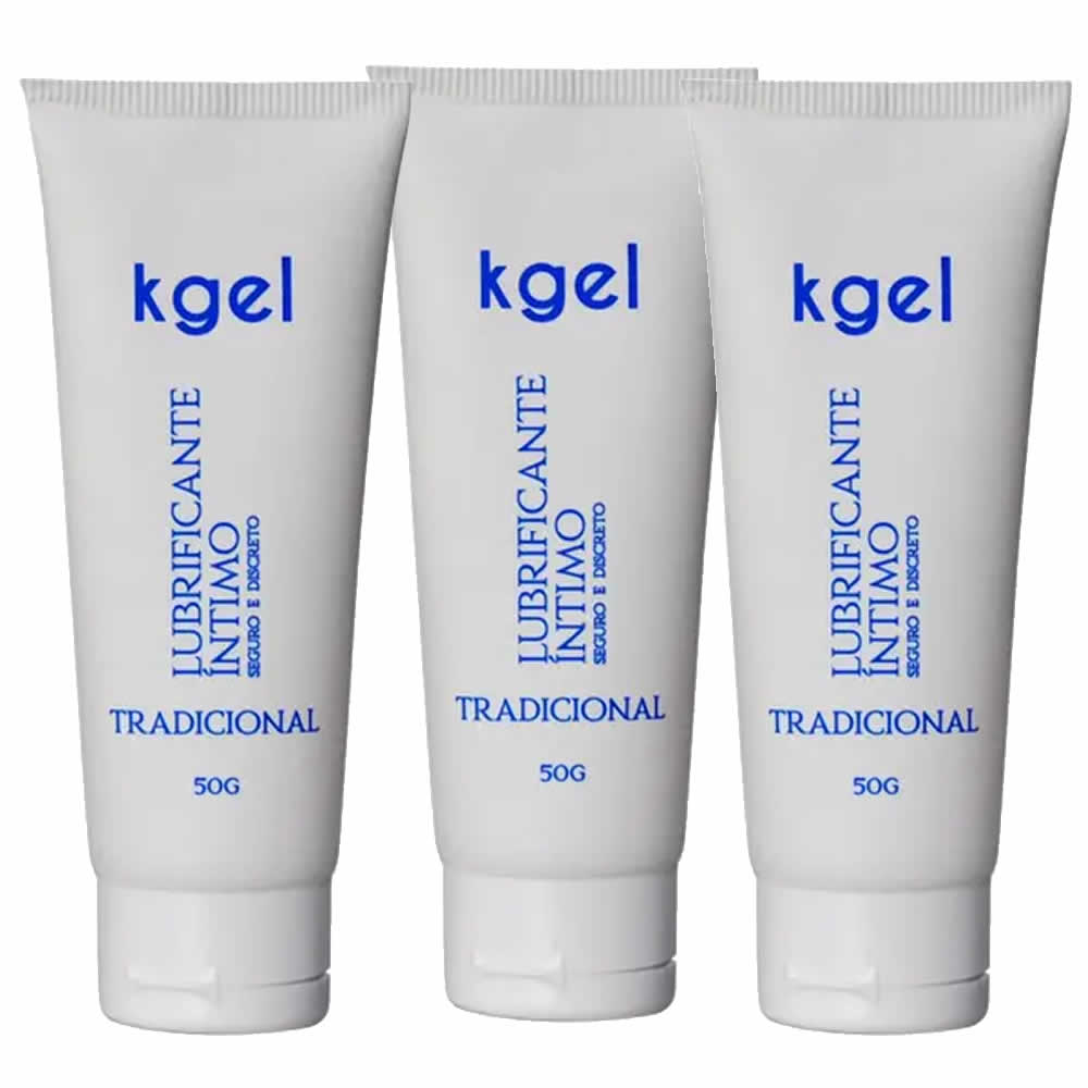 Kit 3 Lubrificante Íntimo Neutro a Base de Água 50g Kgel