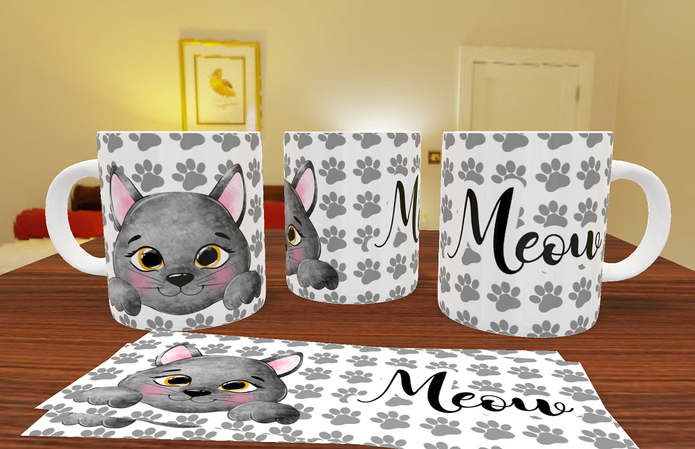 Canecas Meow   Canecas Gatinhos Apaixonantes!5 opções de estampas