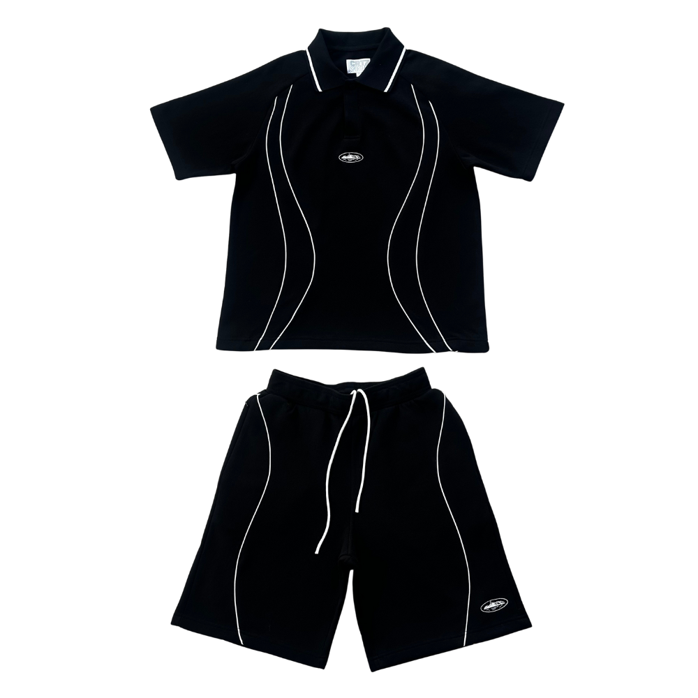 CONJUNTO CORTEIZ SUMMER POLO SET BLACK