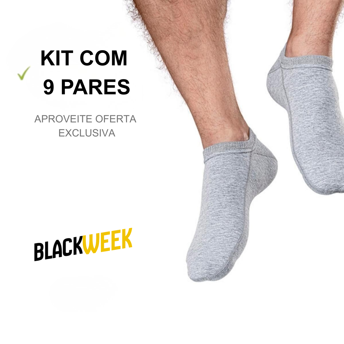 Kit com 9 pares de meias Caiaque Unissex Onfit