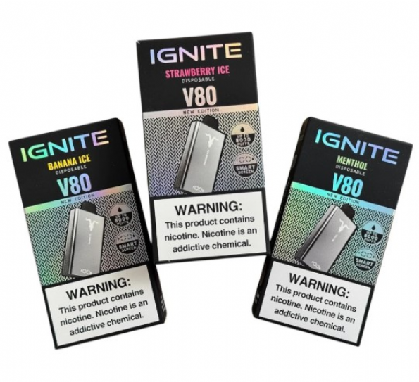 Pod Descartável Ignite V80 NE Black Chrome 8.000 puffs