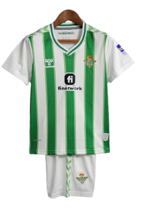 Kit Infantil Real Betis Home 23/24 - Hummel - Branco e Verde