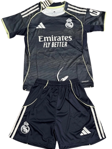 Kit Infantil Real Madrid II Adidas 25/26 - Preto